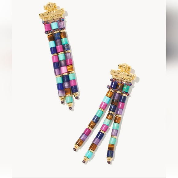 NWT KENDRA SCOTT BREE BEADED STATEMENT EARRINGS & BRACELET SET - Picture 4 of 9